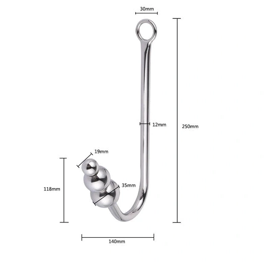 Hook Beaded Anal with Collar and Elegant Cuffs 5334 0326